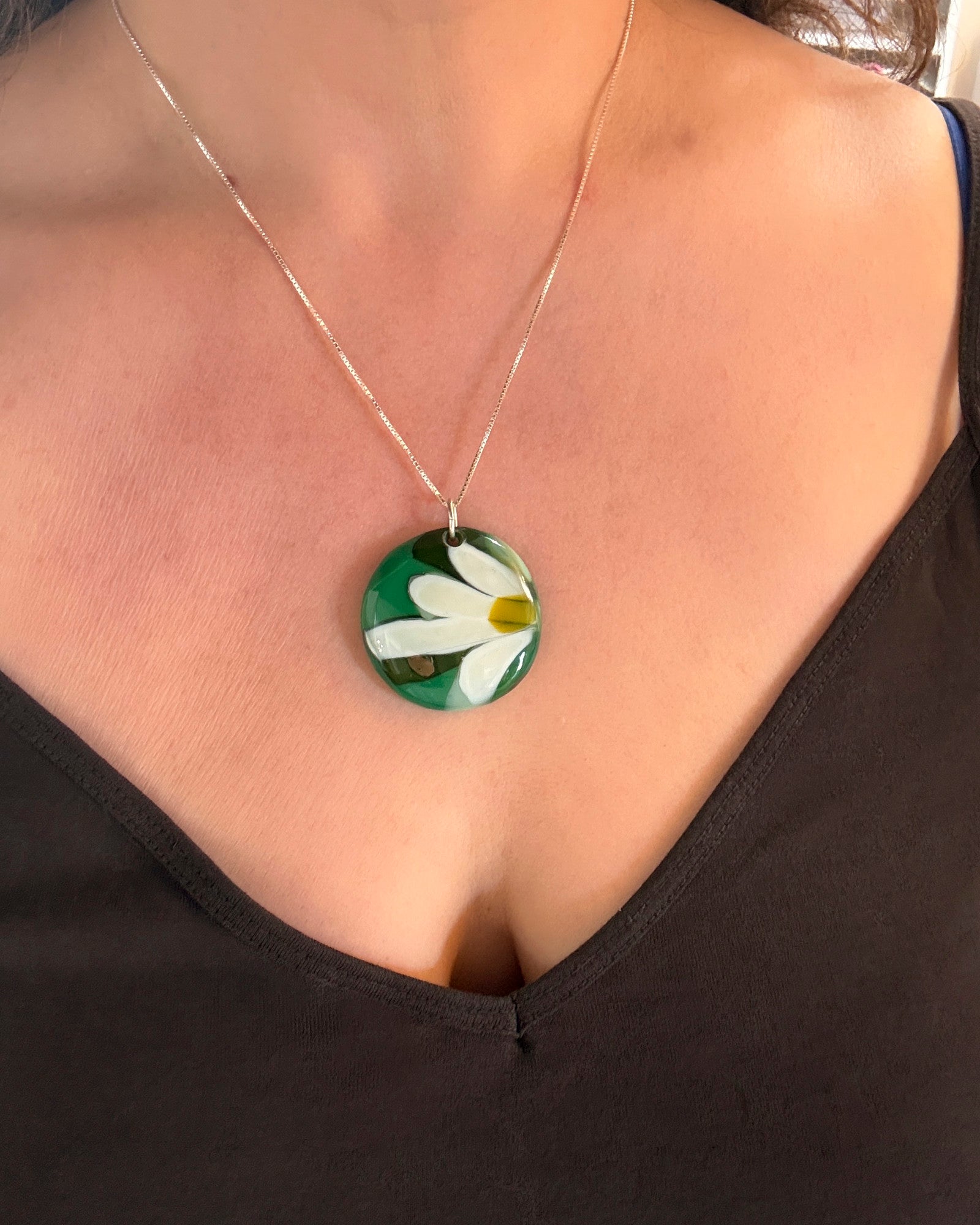 Fleur Verte – Verre fusionné