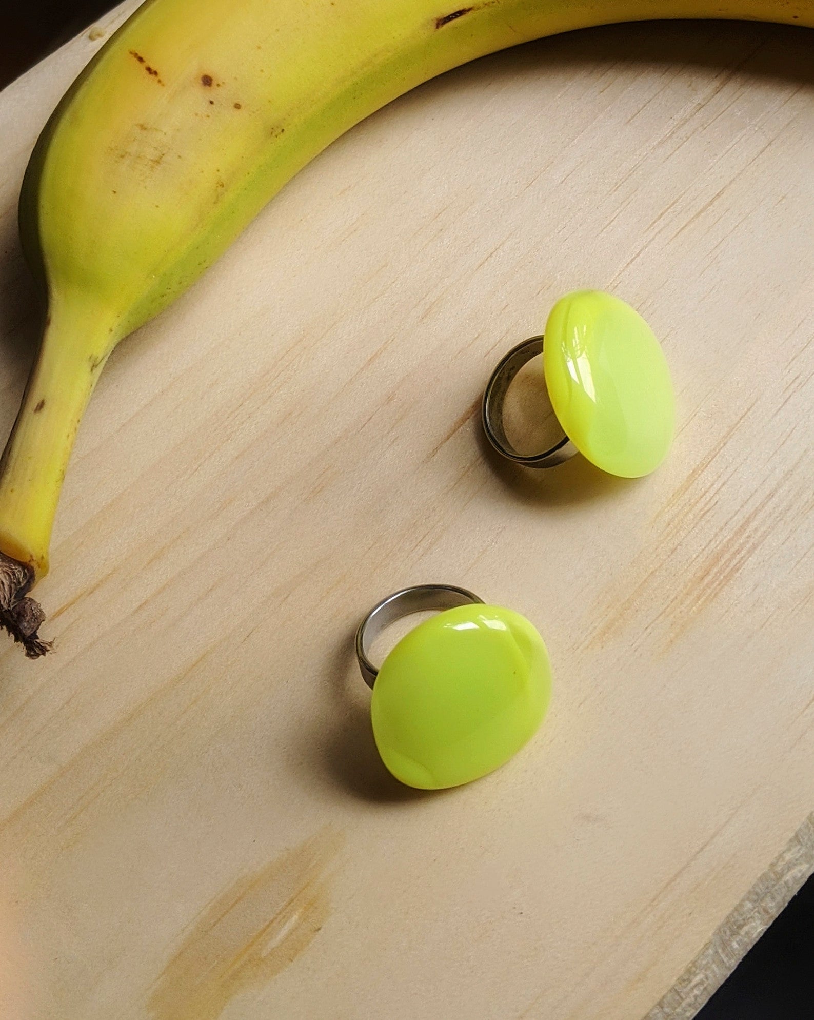 Bague Pastille – Jaune fluo