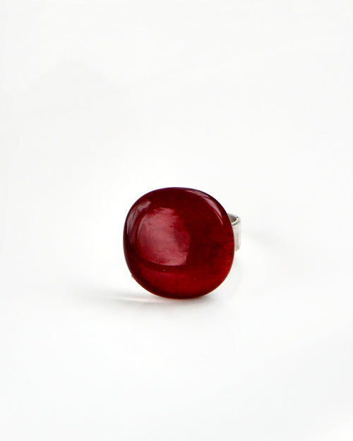 Bague Pastille – Rouge