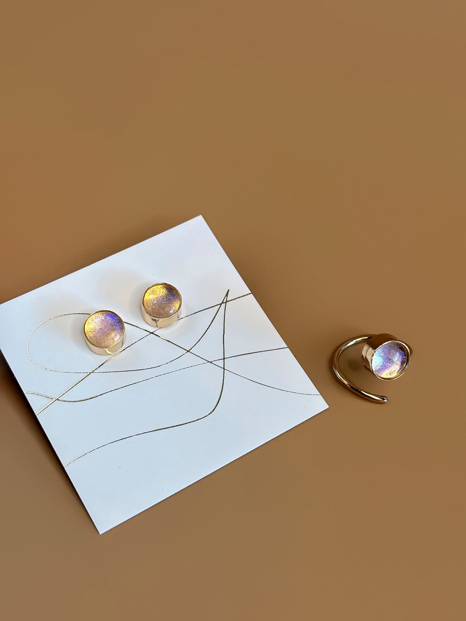 Duo Eclats - iridescent gold vermeil