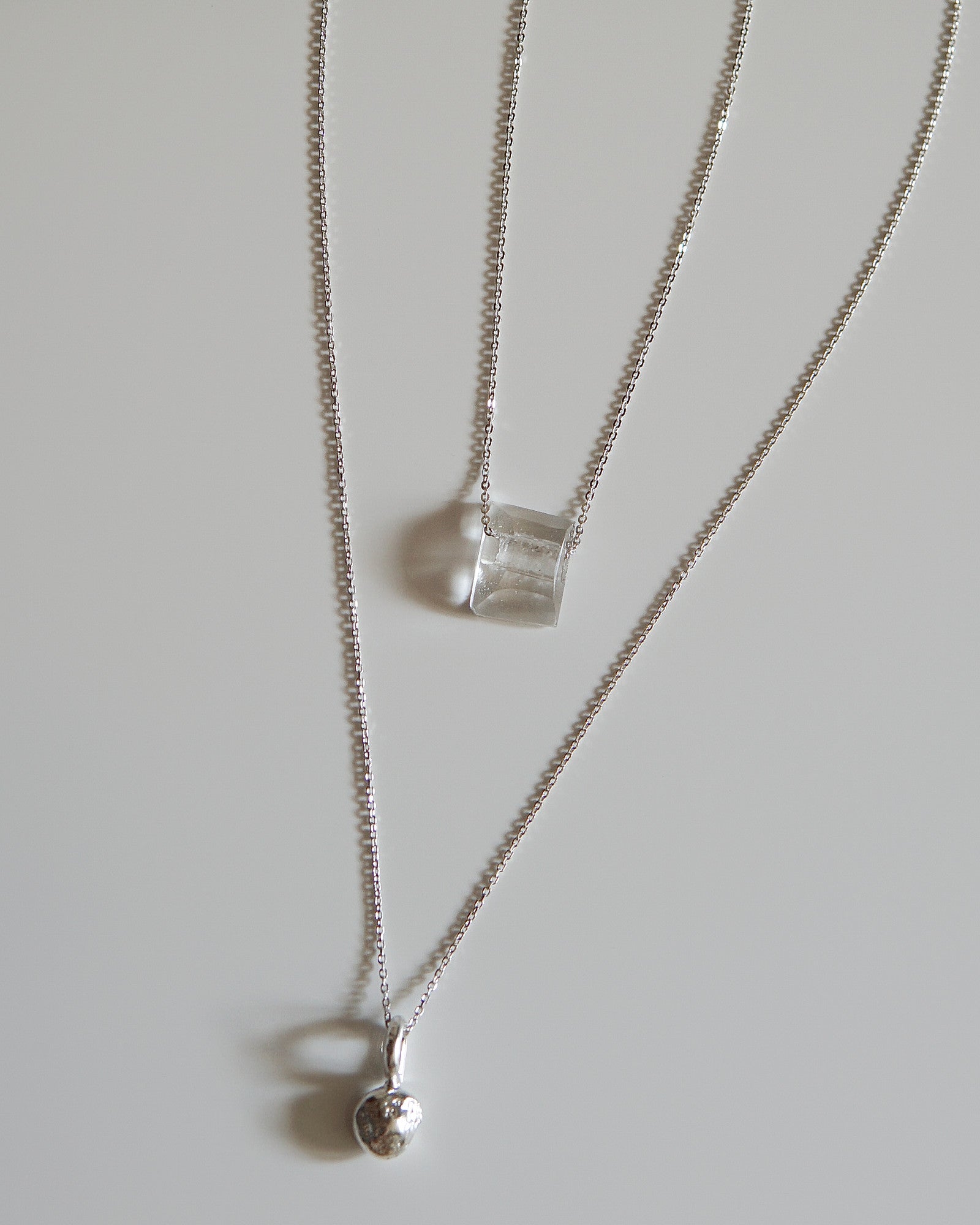 Duo Chaînes Bille & Cristal - Chaîne argent