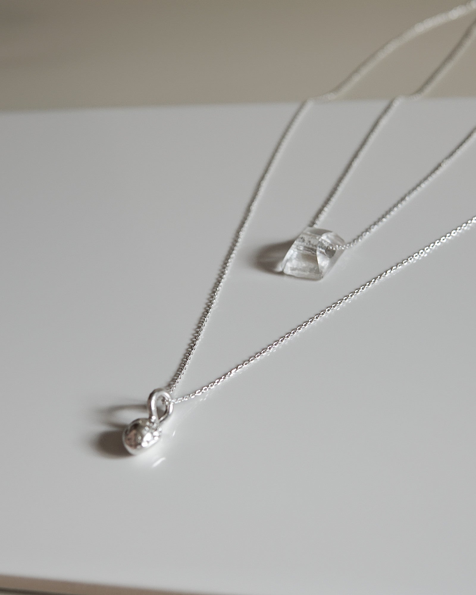 Duo Chaînes Bille & Cristal - Chaîne argent