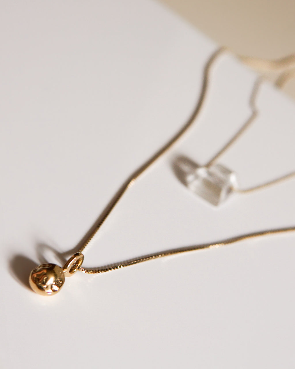 Duo Bead & Crystal – Vermeil Gold Chains