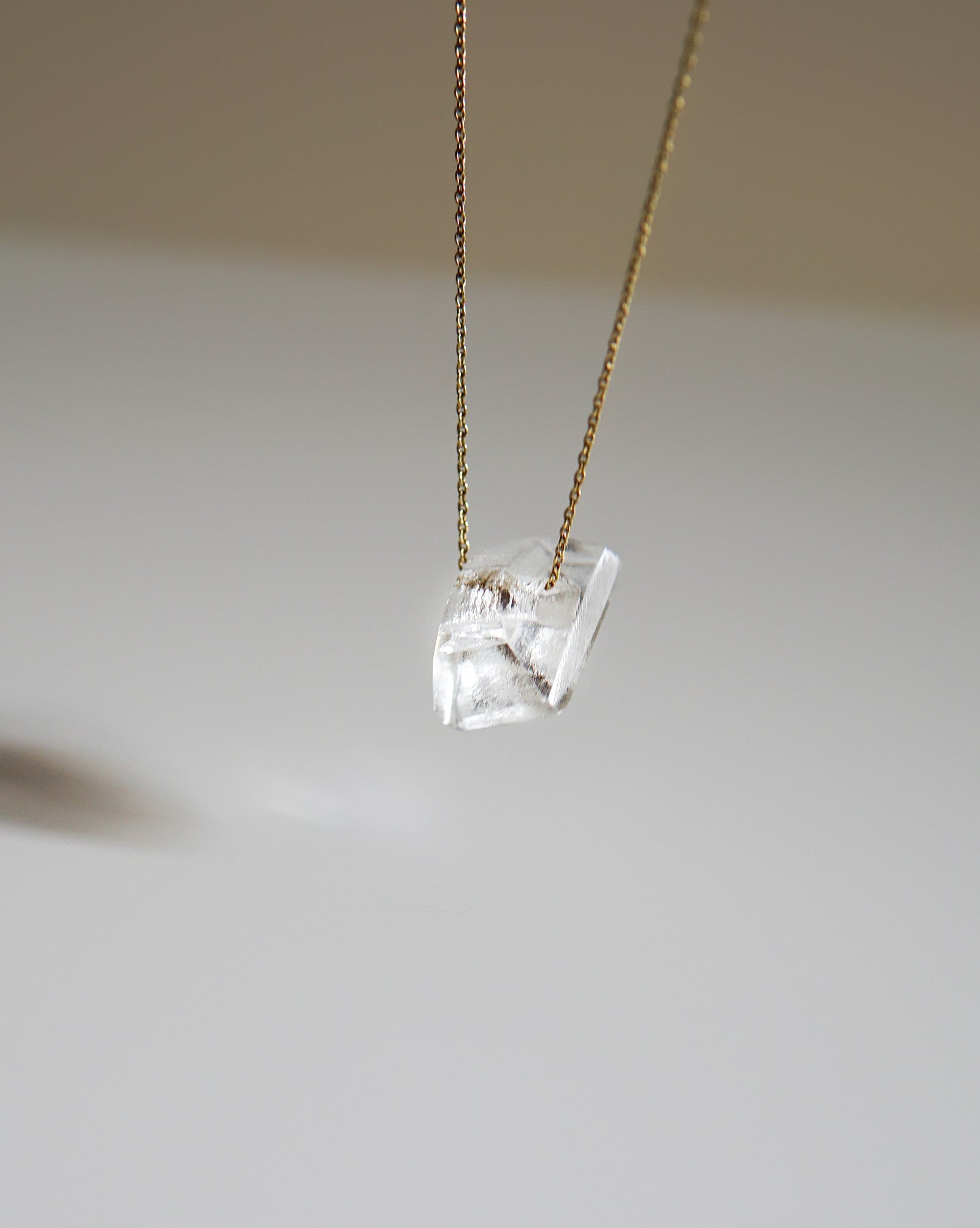 Petit Cristal transparent – Or Vermeil