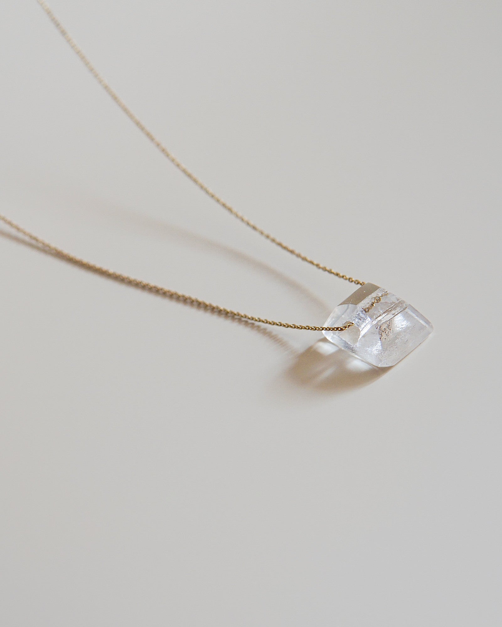 Petit Cristal transparent – Or Vermeil