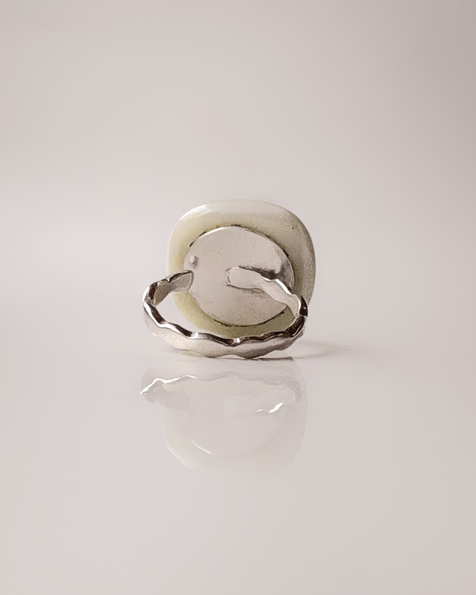 Small Ivory Round Ring