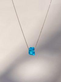 mini cristal turquoise bijoux verre MÉLA Montréal