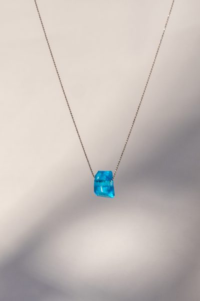 mini cristal turquoise bijoux verre MÉLA Montréal