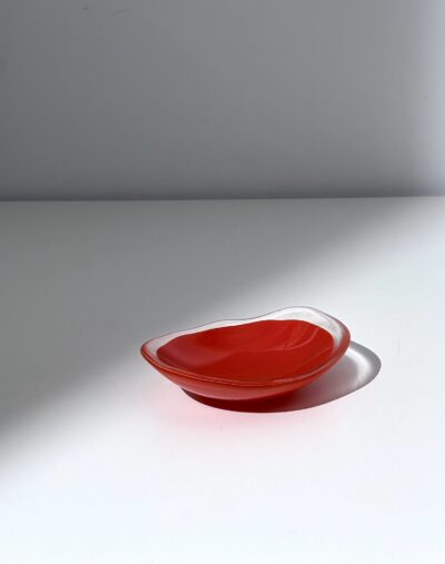 Petit bol orange en verre thermoformé – MÉLA par Mélanie Laplante