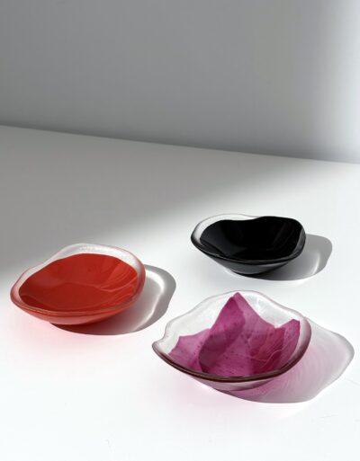 bols en verre coloré par MÉLA -Mélanie Laplante